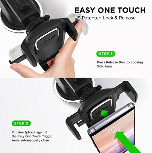 iOttie Easy One Touch Classic Car Phone Holder for Dashboard & Windscreen – Universal Mount with One-Touch Lock, Adjustable Arm, Strong Suction – Fits iPhone, Samsung & Smartphones — view 3