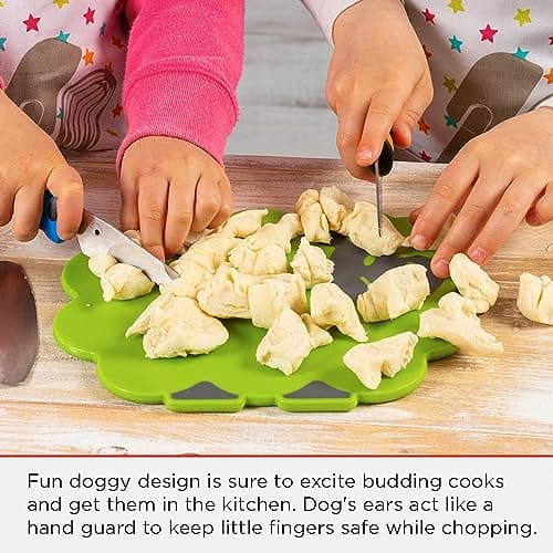 Kuhn Rikon Kids Serrated Knife, Stainless Steel Blade, Dog Design, Black — view 3