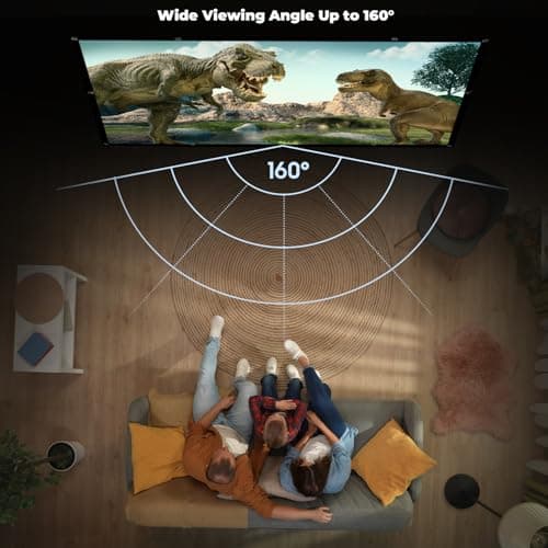 WRSION 100 inch Projector Screen 16:9 HD 4K Wrinkle-Free | Portable Foldable Design for Indoor Home Theater, School Presentations & Office Meetings — view 2