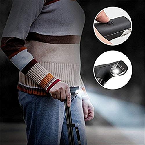 Folding Cane with Led Light, Adjustable Canes and Walking Sticks for Men and Women, Walking Cane Stick for Elderly with Cushion T Handle and Pivoting Quad Base… — view 6