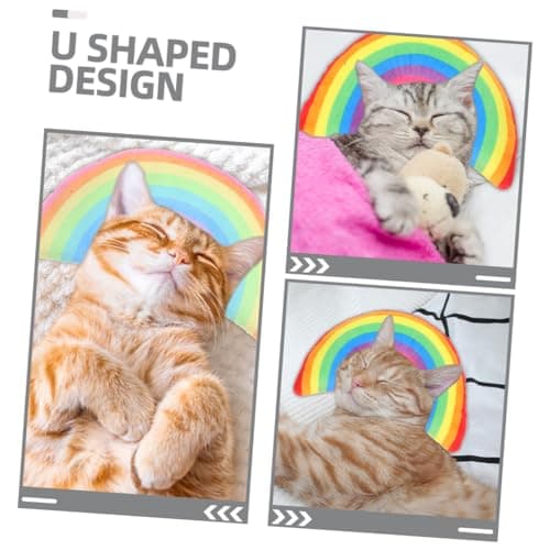 POPETPOP 6 Pack U Shaped Cat Bed Pillow with Built-in Catnip, Polyester and Pp Cotton, Neck Support for Indoor Cats, Pet Sleeping Area Comfort — view 5