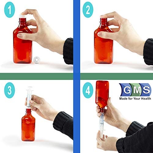 GMS Press in Bottle Adapter Plug for Oral Medication Syringes and Liquid Medication - Reusable BPA Free Plastic - Small Adapters Fit 22mm Bottle Circumference (25 Count) — view 4