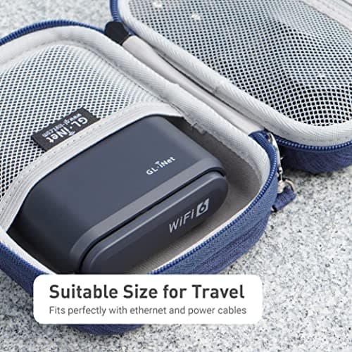 GL.iNet Router Case, EVA Hard Shell, Water-Resistant and Shockproof, Blue — view 5