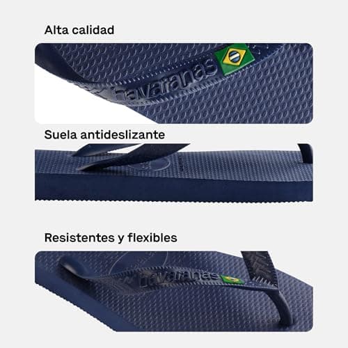 Havaianas Top Brasil Unisex Adults Flip Flop, Navy Blue, 3/4 UK — view 4