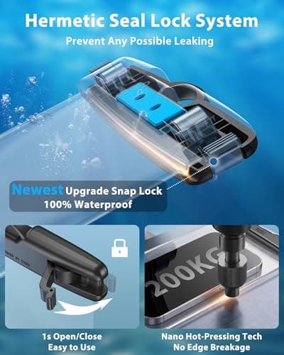 YOSH Waterproof Phone Pouch [Borderless Design], Fits Up to 7.0", Clear — view 3