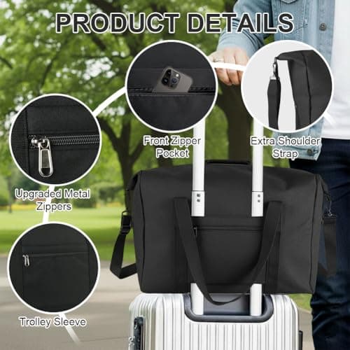 HOTUT Portable Travel Duffel Bag,44x30x19 Underseat Foldable Travel Bag — view 5