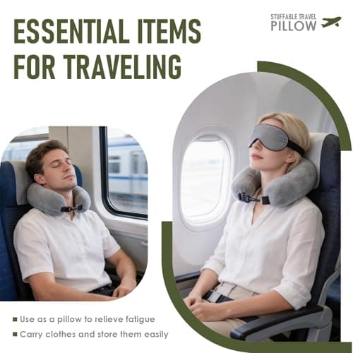 IONEKIUK Neck Pillow For Travel Stuffable Travel Pillow — view 5