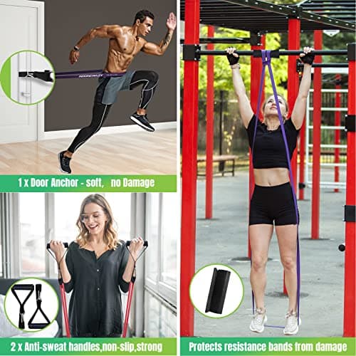 Resistance Bands Set, 5 Different Levels Pull Up Assistance Bands(8-125LB) — view 6