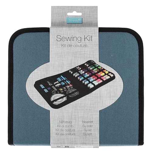 Trimits Premium Sewing Kit - Travel Case Sewing Supplies for Adults, Beginners, DIY, Home, Emergency, Button Repair & Clothing Fixes w/Thread Needles Scissors Tape Buttons & More - 22.5 x 20 x 3.5cm — view 2