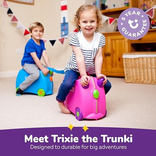 Trunki Children’s Ride-On Suitcase and Kid's Hand Luggage | Ideal 3 Year Old Girl Gift : Trixie (Pink) — view 5