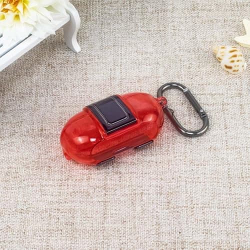 for beats Solo for buds Case Hard Shell Protective Cover Shockproof Clear Transparent Purple Grey Red Anti Scratch ABS Plastic Travel Carrying Pouch for Wireless Earbuds Accessories Men Women(Red) — view 6