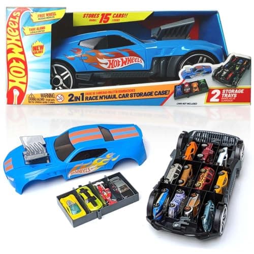 Hot Wheels Storage 2in1 Race N' Haul Car Carry Case Transporter