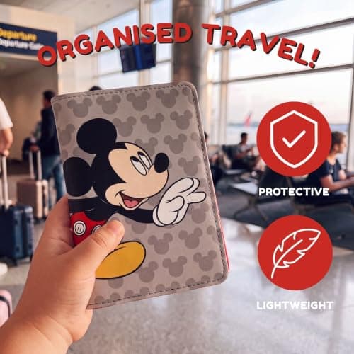 Disney Kids Mickey Travel Accessories Passport Holder Cover Organiser for Airport, Holiday, Travel — view 3