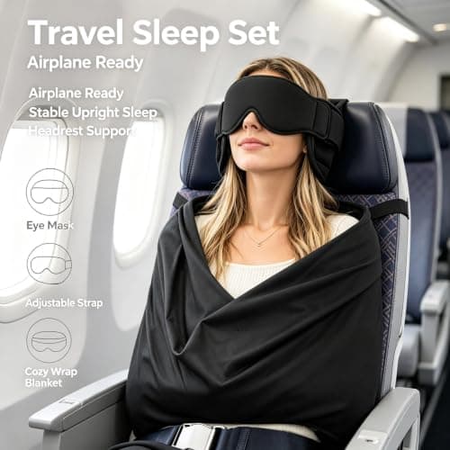 Travel Sleep System 3-in-1 with Pillow, Eye Mask & Body Sling — view 3