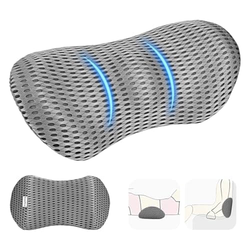 Gaethra Lumbar Support Cushion, Ergonomic Lumbar Support Pillow for Office Chair & Car Seat - Breathable Memory Foam Back Pillow for Lower Back Pain Relief, Post-Surgery Recovery, and Improved Sleep
