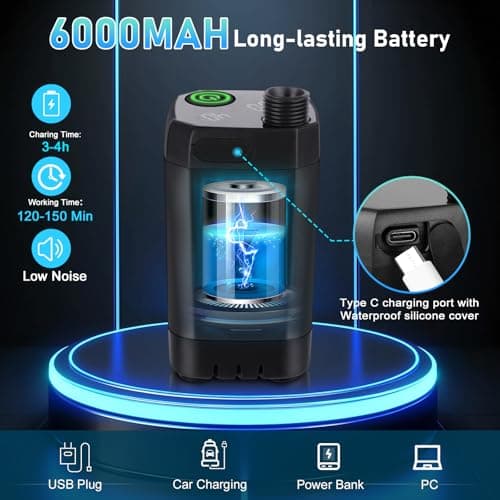 Spopal 6000mAh Portable Camping shower Kit for Camping Pet Washing — view 2