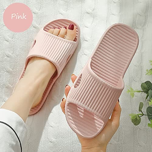 JIJIe Shower slipper, Slippers for Women bathroom or indoor use, anti-slip (Pink UK6/7, EU40/41) — view 2