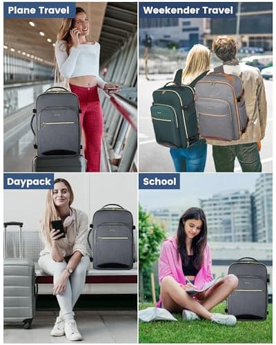 LOVEVOOK Travel Backpack Cabin Size for Women, Carry On Backpacks 45L — view 6