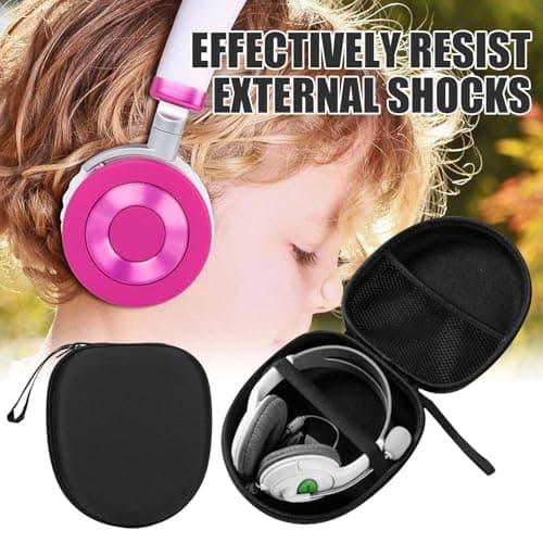 Headphone Carrying Case Lightweight Compact Headphones Storage Pouch — view 3