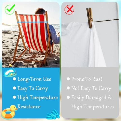 HJZHII 6 Pcs Beach Towel Bands, Silicone Towel Clips for Cruise Chairs — view 3
