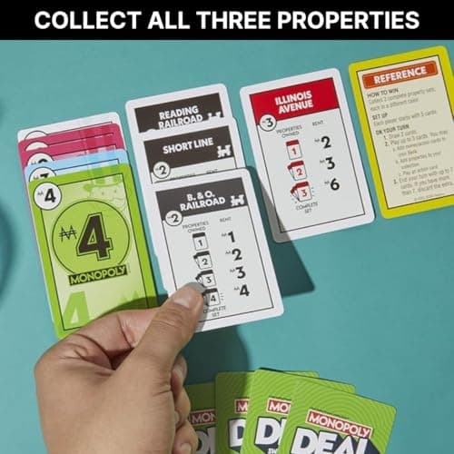 Monopoly Deal Card Game & Travel Case + 4 Scorecards | Card Games for Adults, Travel Games for Kids, Board Games – Hasbro Card Games for Families — view 4
