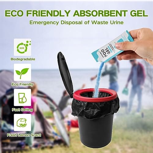 oceanengine Portable Toilet Absorbent Gel, Portable Toilet Powder Poo Urine Powder for Camping Outdoor Hiking — view 2