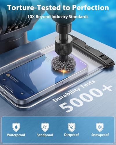 YOSH Waterproof Phone Pouch [Borderless Design], Fits Up to 7.0", Clear — view 5