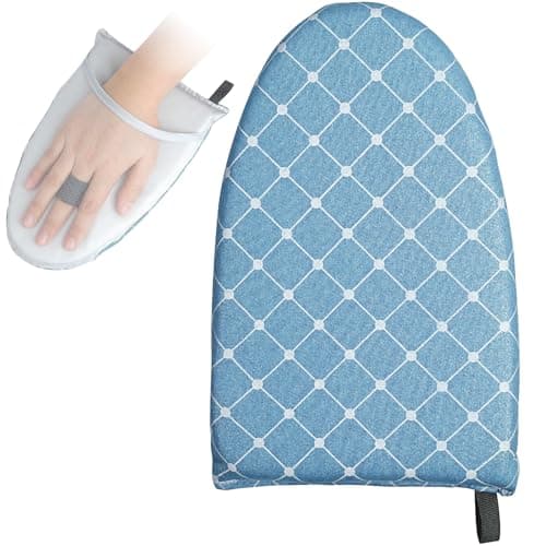 Vicloon Travel Glove Ironing Board, Handheld Ironing Board, Steamer Ironing Gloves Portable Steamer Gloves, Anti-Steam Mitt for Home, Standing Hanging Handheld Garment Steamer Accessories(Blue)