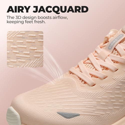 ALLSWIFIT Women's Walking Shoes Running Tennis Sneakers,Coral Pink,6 — view 5