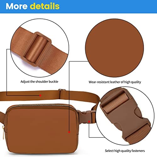 Invool Bum Bag for Women Men, Fanny Pack with Adjustable Straps Crossbody Fashion Waist Pack, Running Belt Bag for Travel Workout Cycling Hiking — view 3