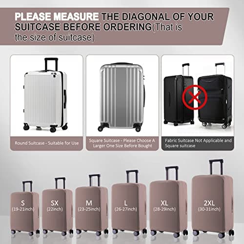 RainVillage Travel Luggage Cover Suitcase Protector, Khaki, 30-31 inch — view 4