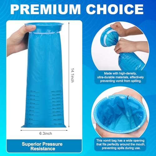28 PCS Sick Bags for Car Travel Sickness Bags Leakproof Vomit Bags 1000 ML — view 2