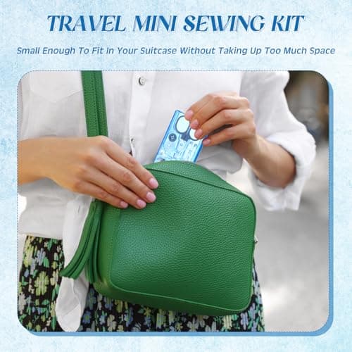 Knitgrip 25-Pack Mini Travel Sewing Kit - Portable, Foldable, Adult Sewing Repair Kit with Scissors, Buttons, Pins, Needles, Threads — view 5