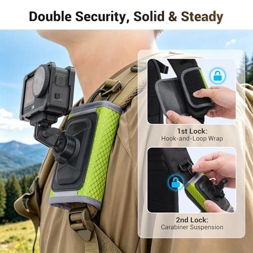 JJC Backpack Shoulder Strap Mount for Go Pro Hero 13 12 11 10 Action Camera — view 3