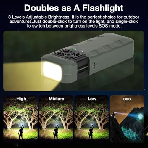 vsshe Bug Zapper, Mosquito Killer Lamp, Outdoor & Indoor Fly Zapper, 3-in-1 Upgrade Electric Mosquito Repellent with Camping Lantern, with 9600mAh Battery, for Outdoors, Camping, Backpacker — view 6