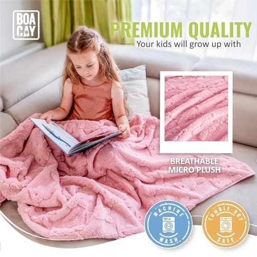 BOACAY Travel Toddler Blanket for Aeroplane, Car - Soft Children Throw Blanket for Daycare - Pillow for Girls, Boys with Backpack Clip, Luggage Sleeve — view 5