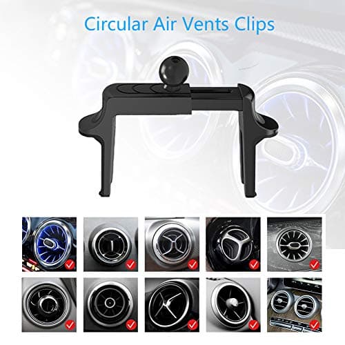 FIEMACH Mobile Phone Holder for Round Ventilations, for Mercedes-Benz Mobile Phone Holder A/B/C/E/S-Class, Mini Cooper, Audi TT, Suitable for All Circular Air Vents — view 5