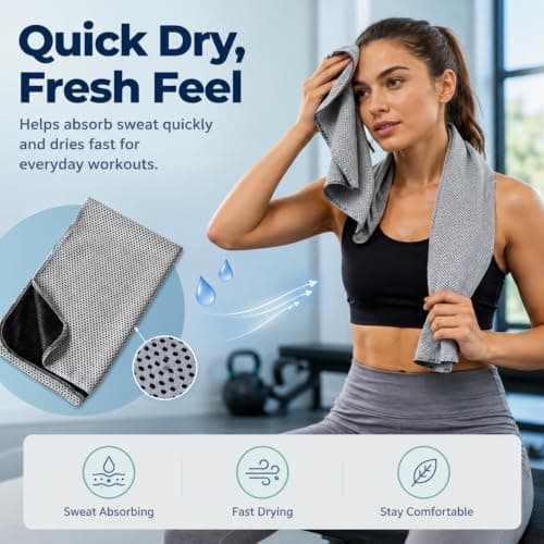 ILOVMUP 3PCS Quick Drying and Cooling Towels, Breathable Fibre for Sports — view 4