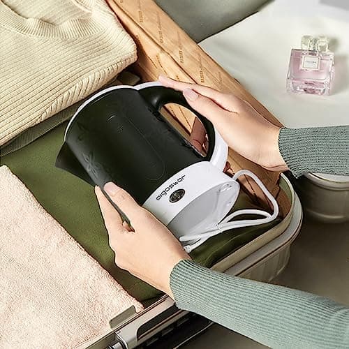Aigostar 0.6L Compact Travel Kettle Set with Cups & Spoons, 650W, Black — view 5