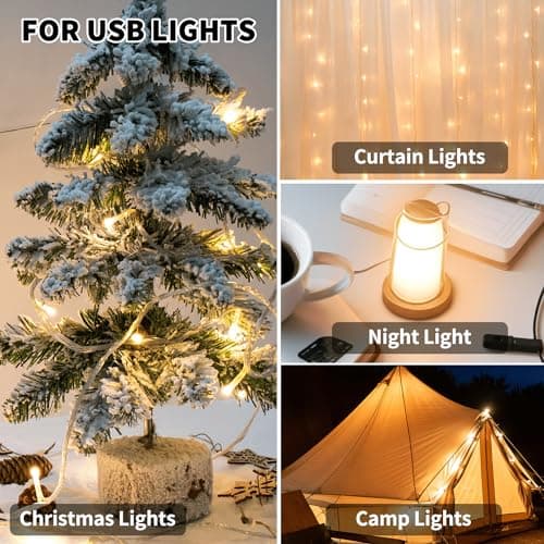 Battery Case Box with USB Port, AA Batteries Power Bank for 5V USB LED Strip Lights Fairy String Lights Curtain Lights Christmas Decoration — view 6