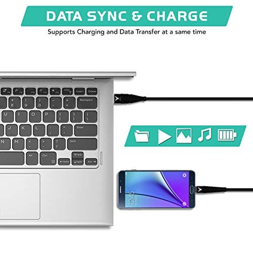 iSOUL USB C Cable [15cm] Data Sync High Speed Charging Nylon Braided Type C Fast Charger Lead Cord for Samsung Galaxy Huawei MacBook Xperia OnePlus Google Pixel Oculus Quest, iPad 10.2" 2020 8th Gen — view 5