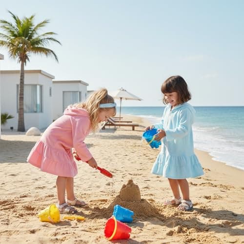 Kids Girls Zip Up Poncho Towels (Solid Blush Pink, 2-3 Years) — view 4