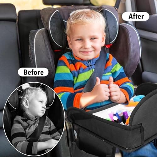 Kids Travel Tray for Toddler Car Seat, Road Trip Activities for Kid, 2Pcs — view 3
