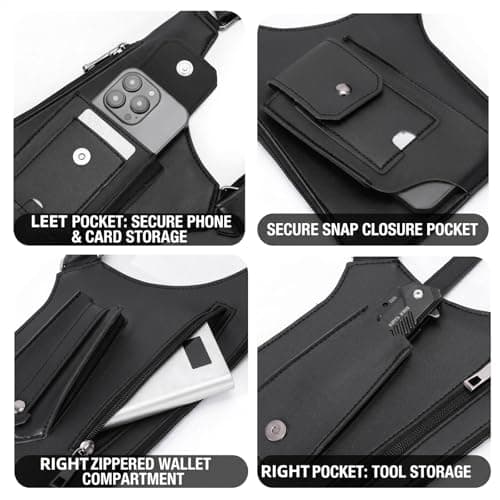 PowerTravel Men's Double Underarm Shoulder Bag, Anti Theft — view 4