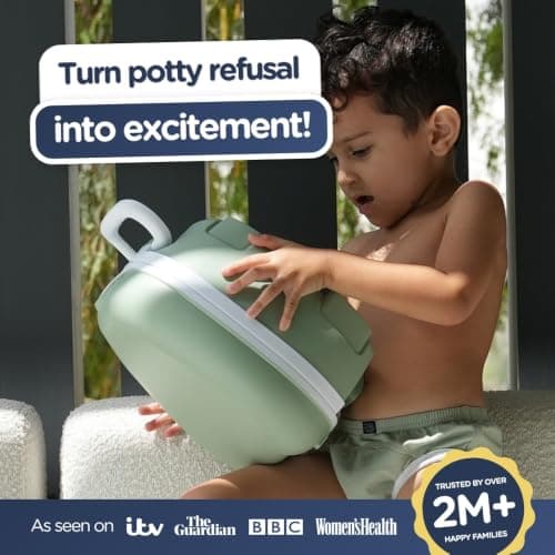 My Carry Potty - Travel Potty, Award-Winning Portable Toddler Toilet Seat for Kids to Take Everywhere (Green Pastel) — view 3