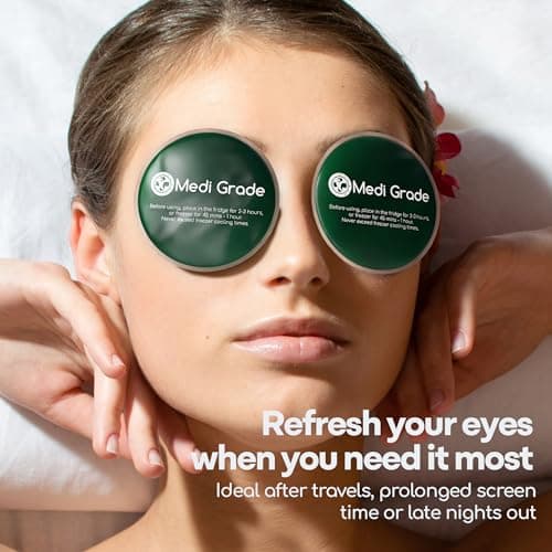 Medi Grade Cooling Eye Mask for Puffy Eyes, Reusable Cold Compress Gel Pads — view 5