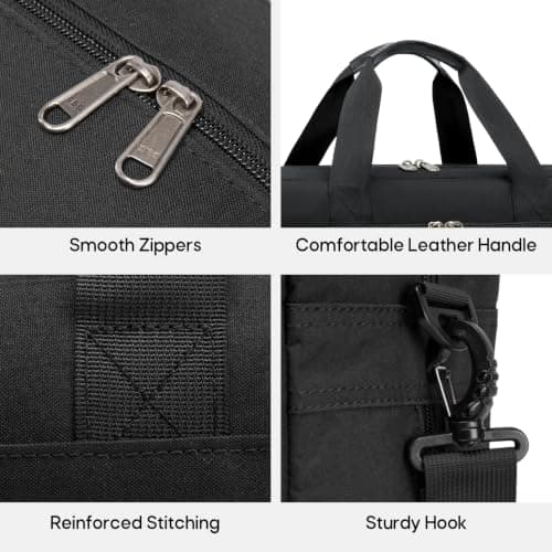 RAINSMORE 17.3 inch Laptop Bag for Men,Expandable Briefcase for Work — view 4