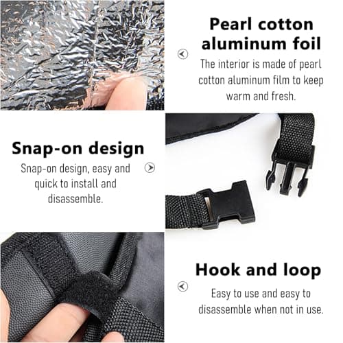 KASESSS Car Seat Organiser with Insulated Cool Bag, Oxford Cloth Multi-Pocket Car Organiser with Tissue Holder, Water Bottle Pockets, Foldable Thermal Cooler Bag for Most Cars Family Road Trip — view 5