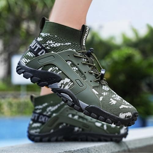 VTASQ Hiking Boots Mens Outdoor Non-Slip Trekking Mountaineering Shoes Trainers Lightweight Camping Climbing Shoes Sneaker Camouflage 8 UK — view 2