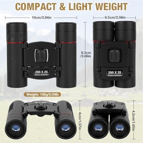 OFFCUP 200x25 Compact Binoculars for Adults and Kids, Mini Pocket Binocular — view 2